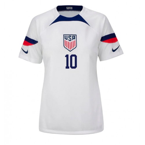 Maillot de foot États-Unis Christian Pulisic #10 Domicile Femmes Monde 2022 Manches Courte